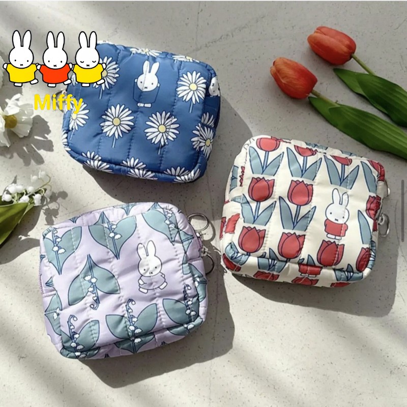 Japanese Lifestyle Goods - Kawaii Miffy Makeup Bag Japanese-style Flower