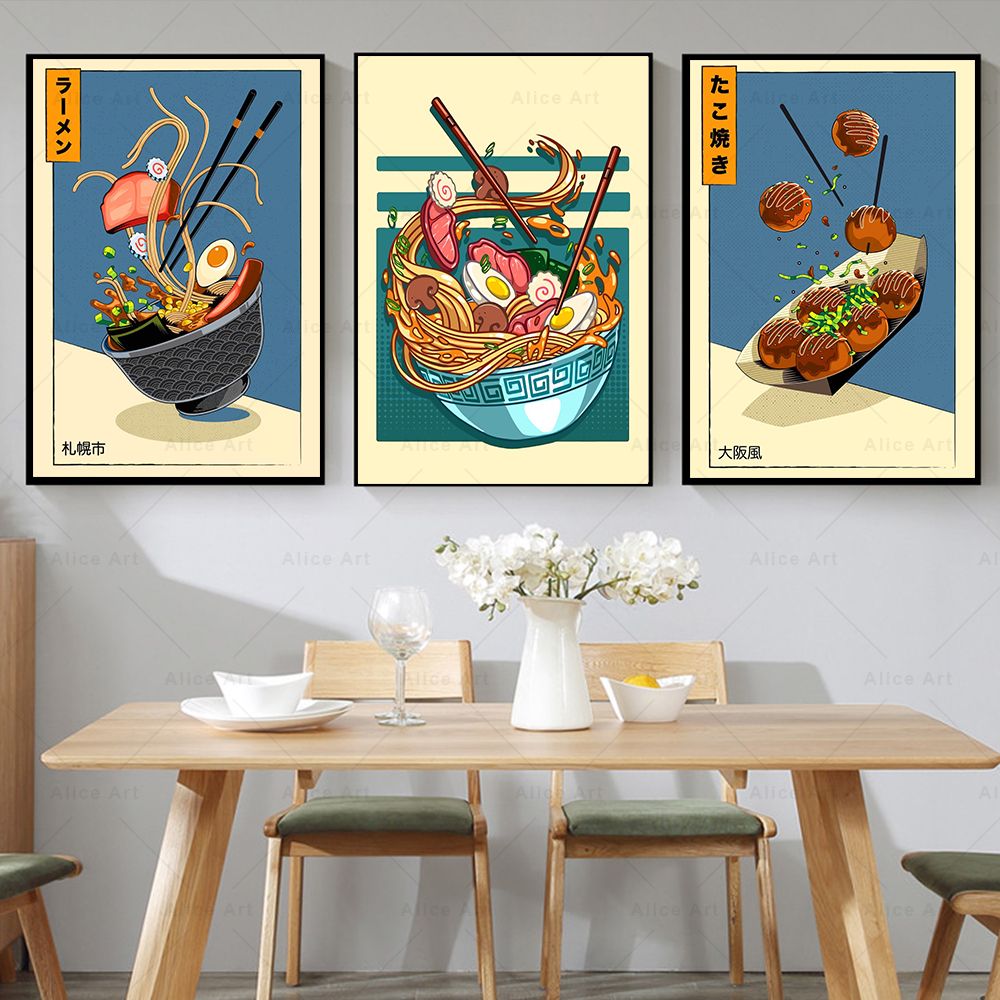 Japanese Food Lifestyle - Japanese Style Poster Kitchen Food Canvas