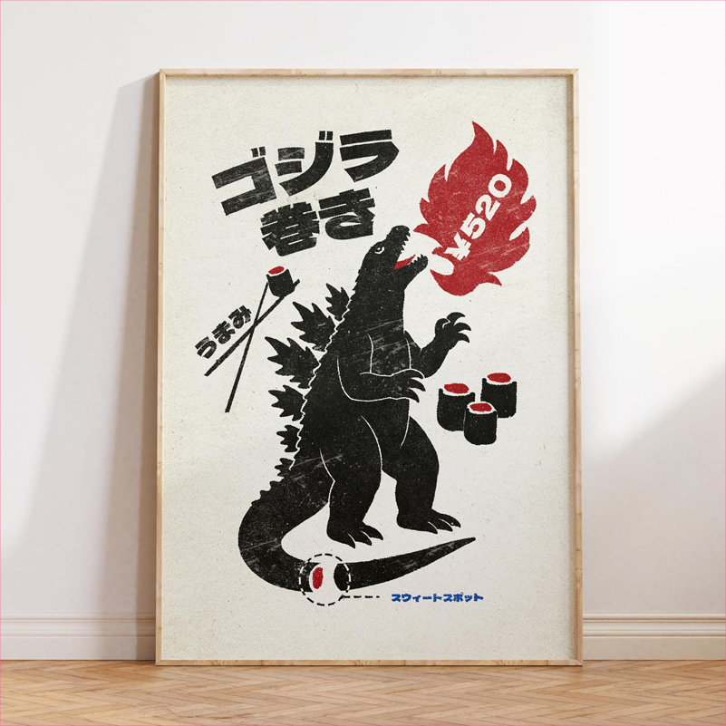 Japan Food Art Poster Retro Ja - Japanese Food Lifestyle review and price