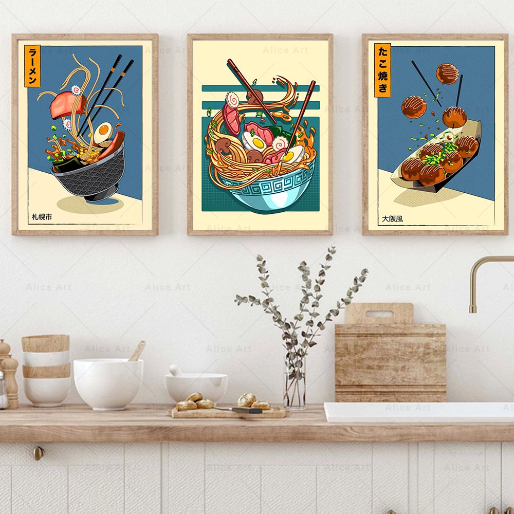 Japanese Style Poster Kitchen  - Japanese Food Lifestyle review and price