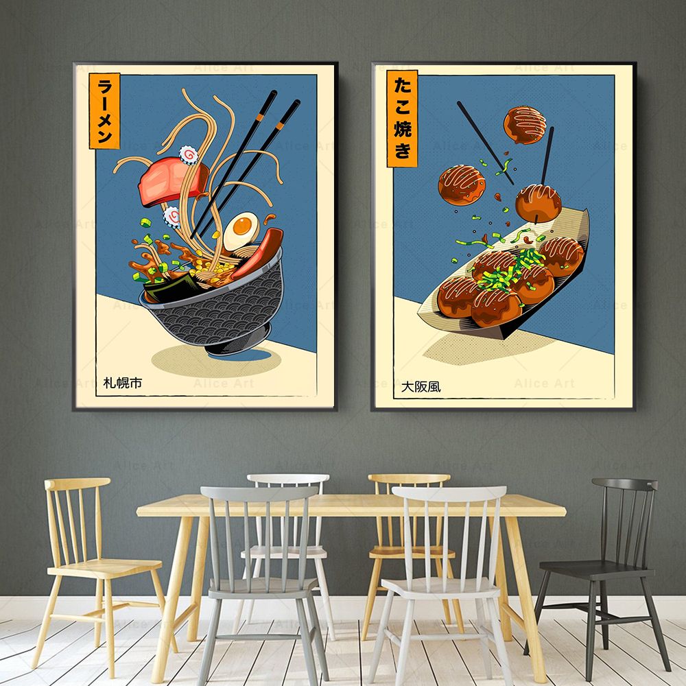 Japanese Style Poster Kitchen  - Japanese Food Lifestyle review and price